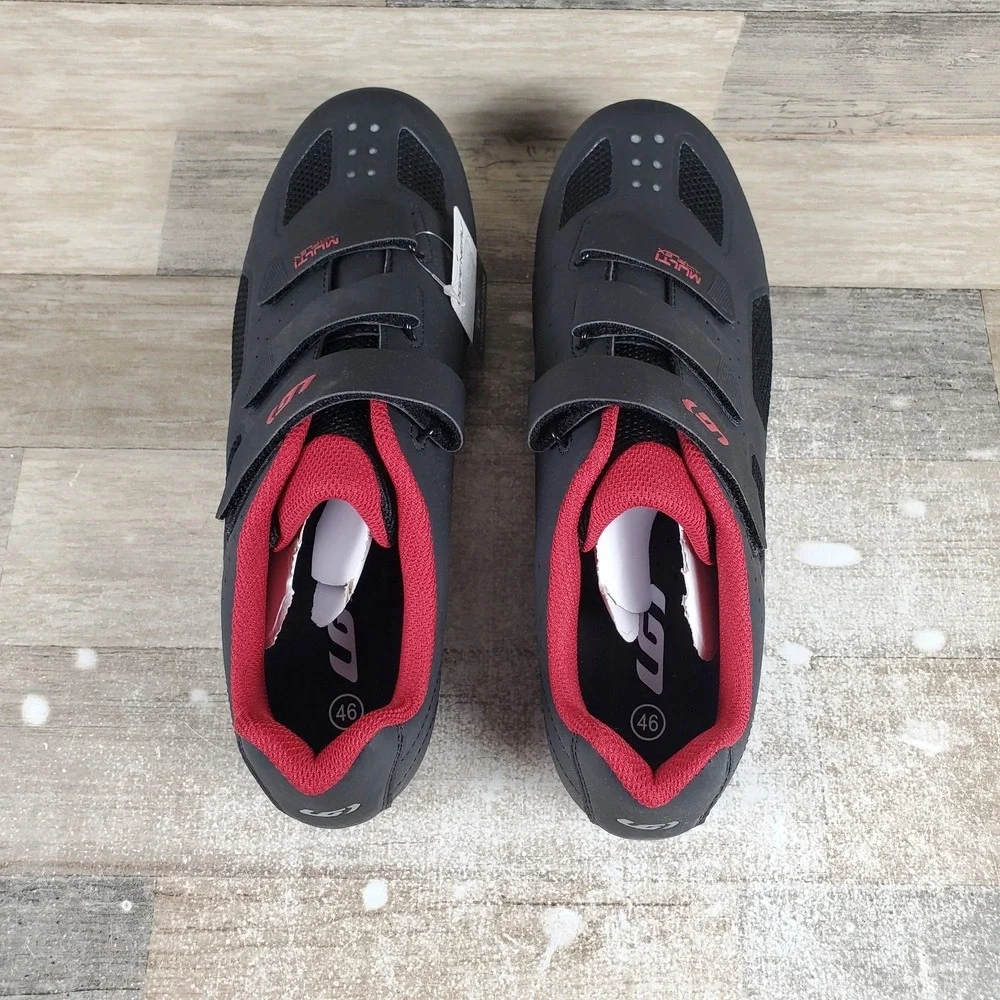 Garneau Multi‎ Air Flex II Cycling Shoes Sz 11.5 EU 46 Black Red